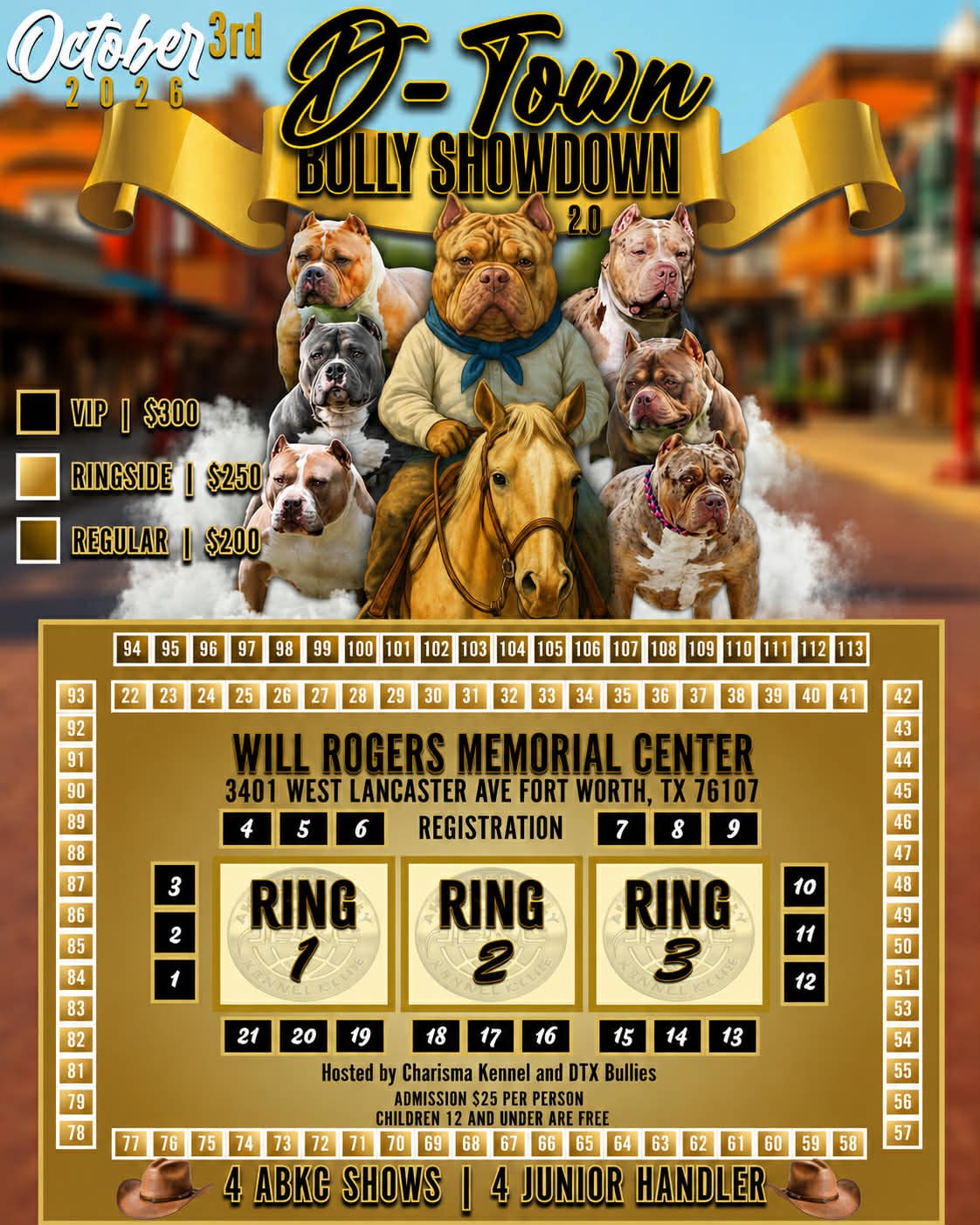 D-Town Bully Showdown vendor booth layout and event floor plan